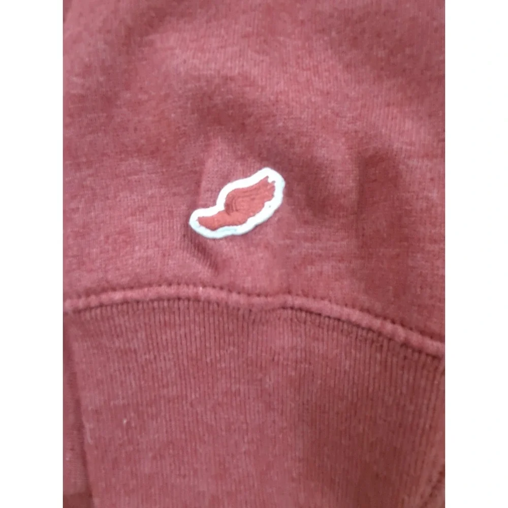 Mens XL Elon University Heathered Maroon Three Quarter Zip Pullover‎